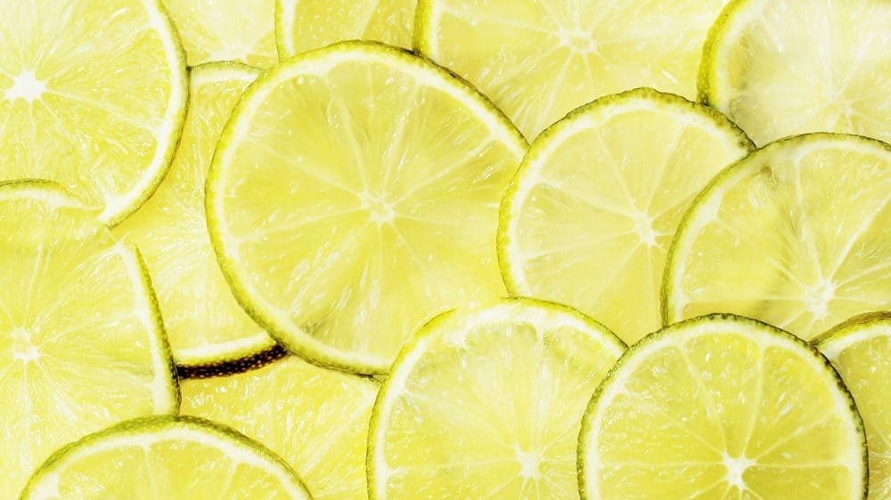 lemons and limes create citric acid for cleaning concrete patios