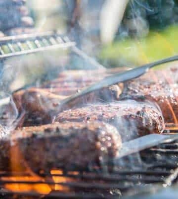 grill hamburgers on a weber gas grill