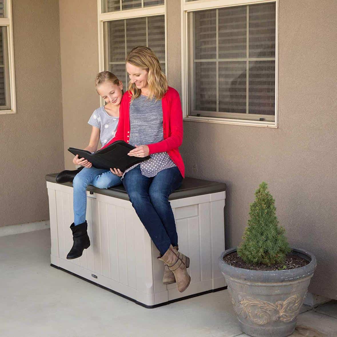 Rubbermaid Outdoor bench with storage option