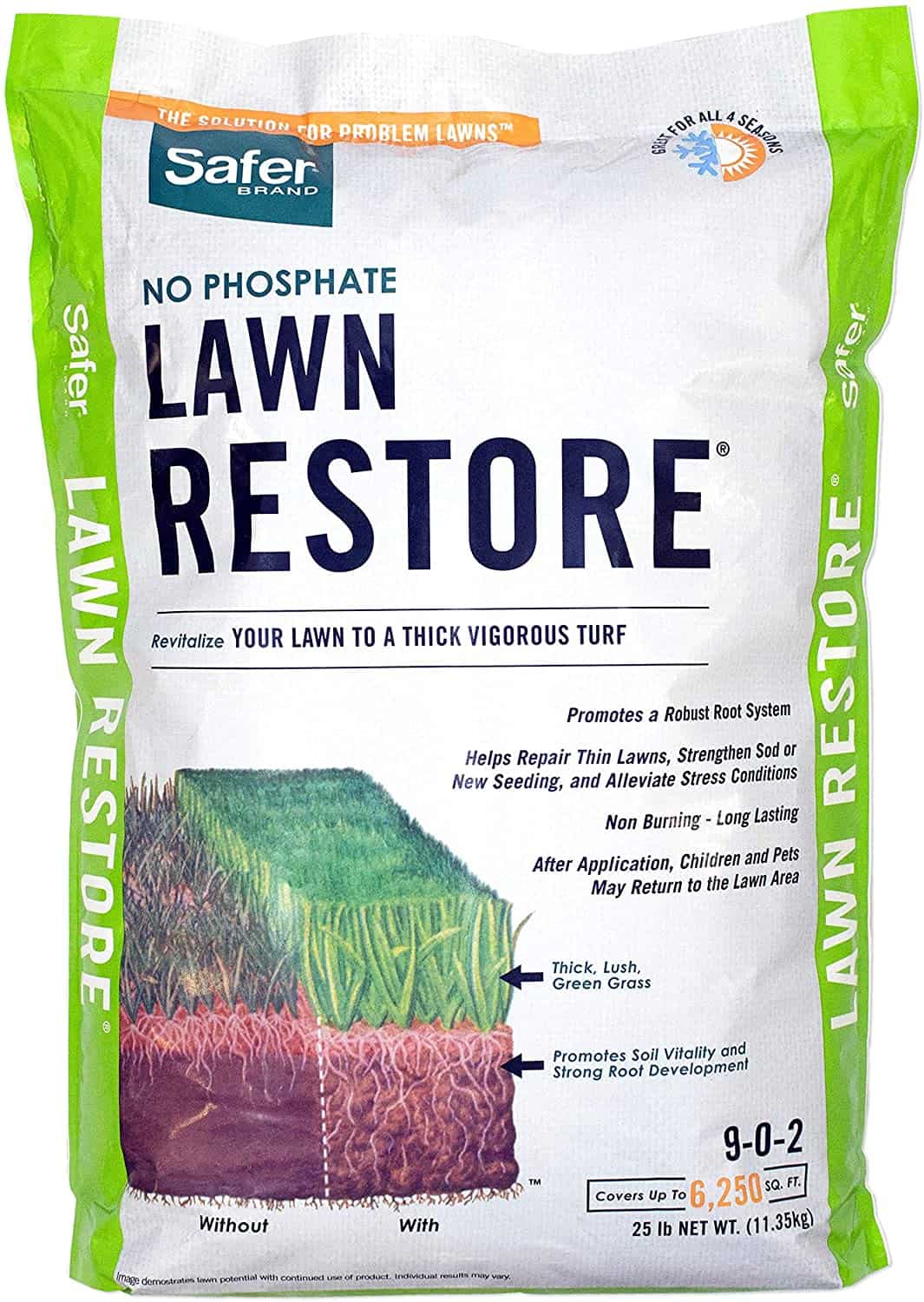 Safer Brand 9334 Lawn Restore Fertilizer safer brand 9334 lawn restore organic lawn fertilizer fertilizer