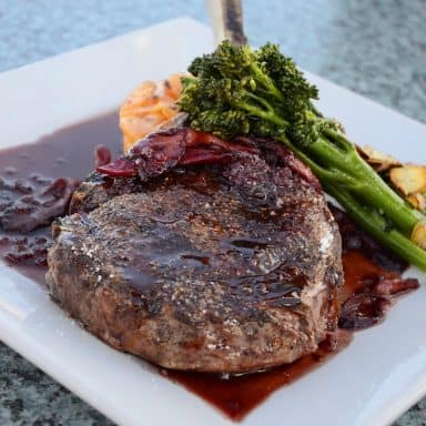 smoked lamb chop with Balsamic Butter Sauce