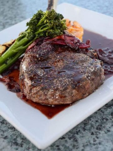 smoked lamb chop with Balsamic Butter Sauce