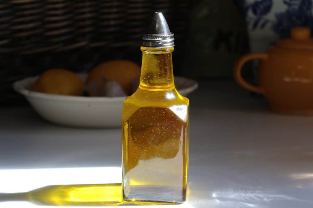 a bottle of cooking oil