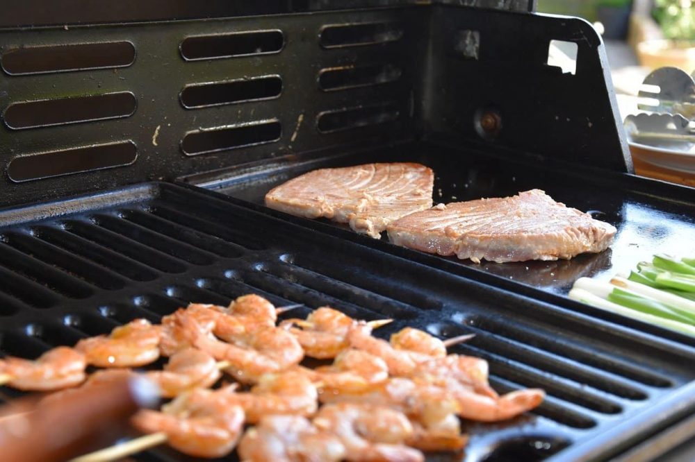 outdoor cooking station grill and smoker