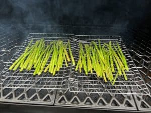 smoking asparagus