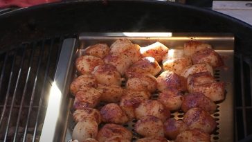 smoked scallops on a grill
