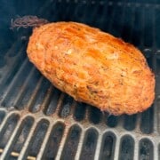 boneless turkey breast roast on a traeger pellet grill