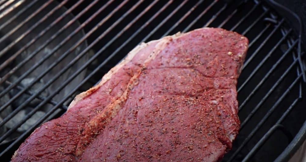 a london broil on the smoker