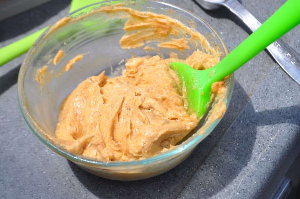 melted butter, sugar, and rub for smoked sweet potatoes