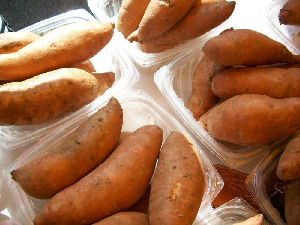 raw sweet potatoes