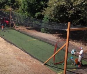 building a DIY backyard batting cage