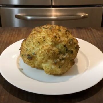 smoked cauliflower on a plate