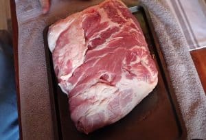 a raw pork butt