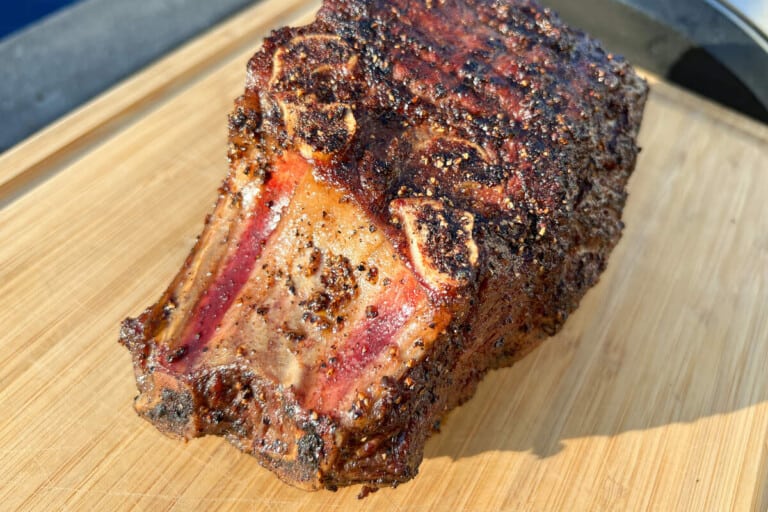 Pit Boss Rime Rib Smoked Prime Rib on a Pit Boss Pellet Grill | Mad Backyard
