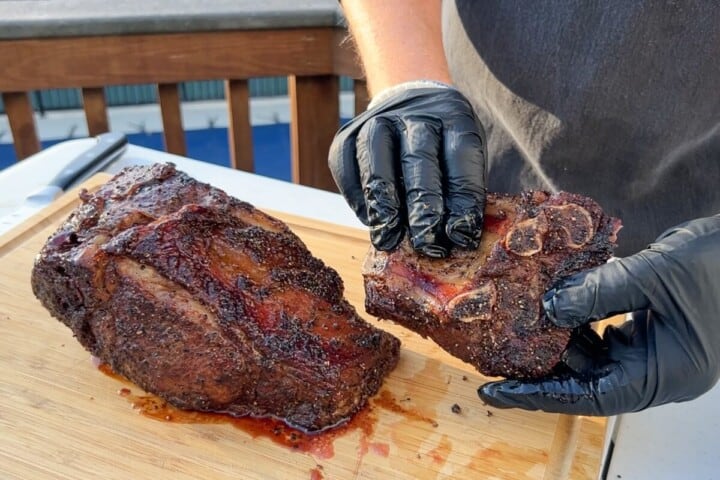 Pit Boss Rime Rib Smoked Prime Rib on a Pit Boss Pellet Grill | Mad Backyard