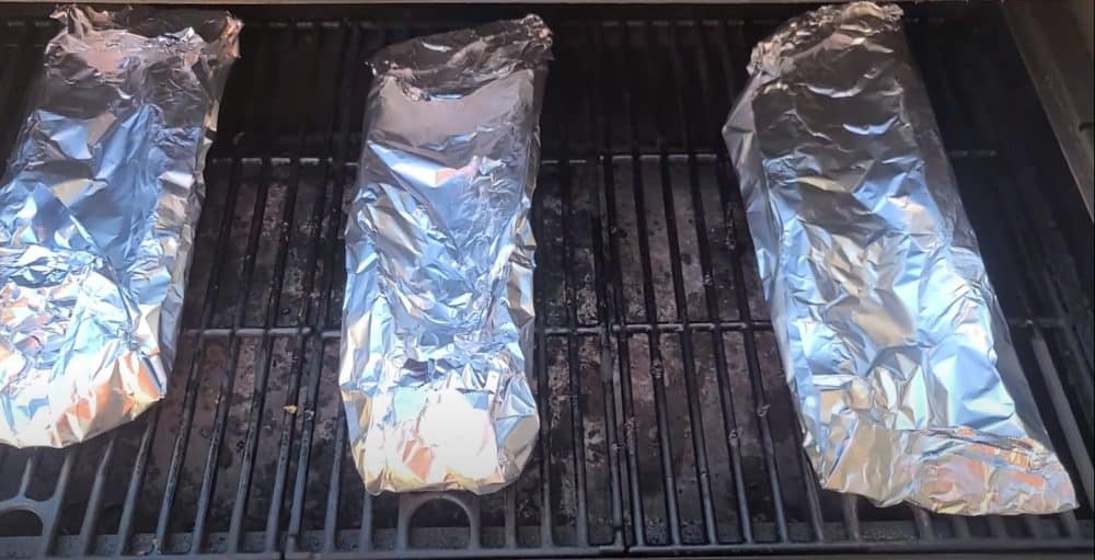 foil wrapped ribs on a pit boss pellet grill