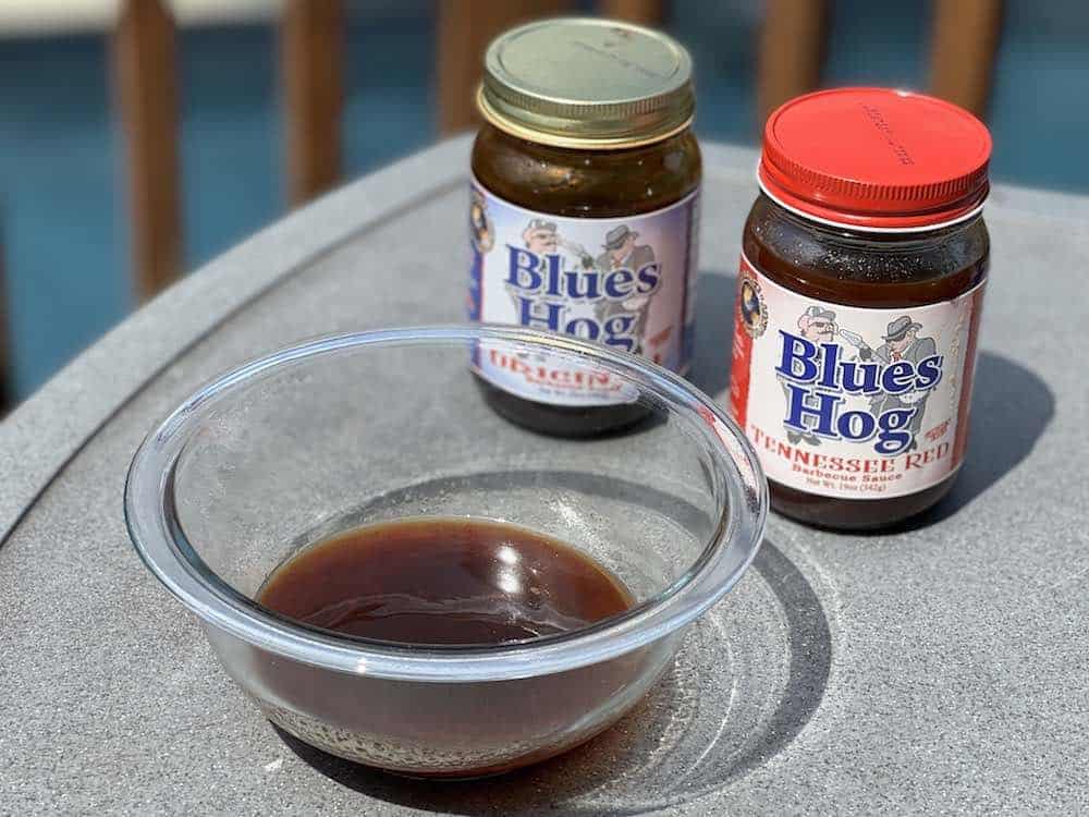 blues hog bbq sauce in a bowl