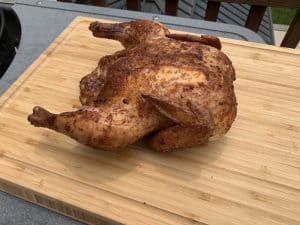 a pit boss smoked whole chicken