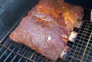 smoked beef ribs on a pit boss pellet grill