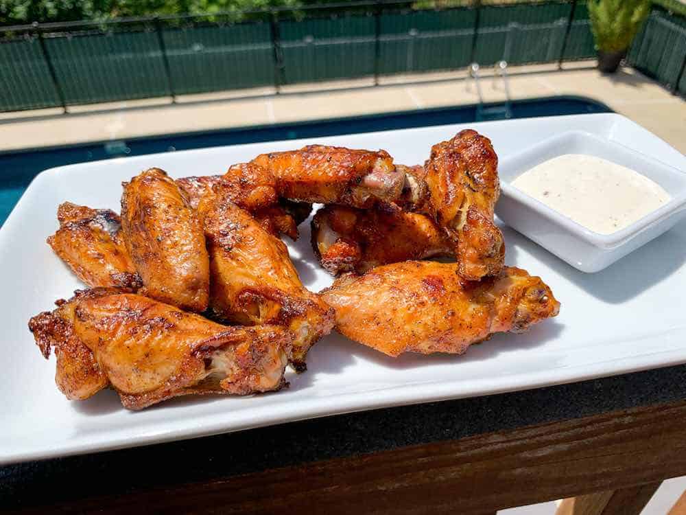 pit boss pellet grill smoked chicken wings on a plate