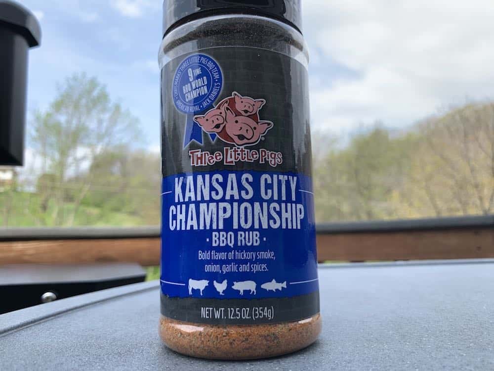 a bottle of three little pigs bbq seasoning