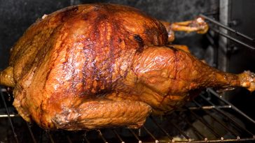 a smoked turkey in a masterbuilt electric smoker