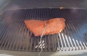 tri tip smoking on a pit boss pellet grill