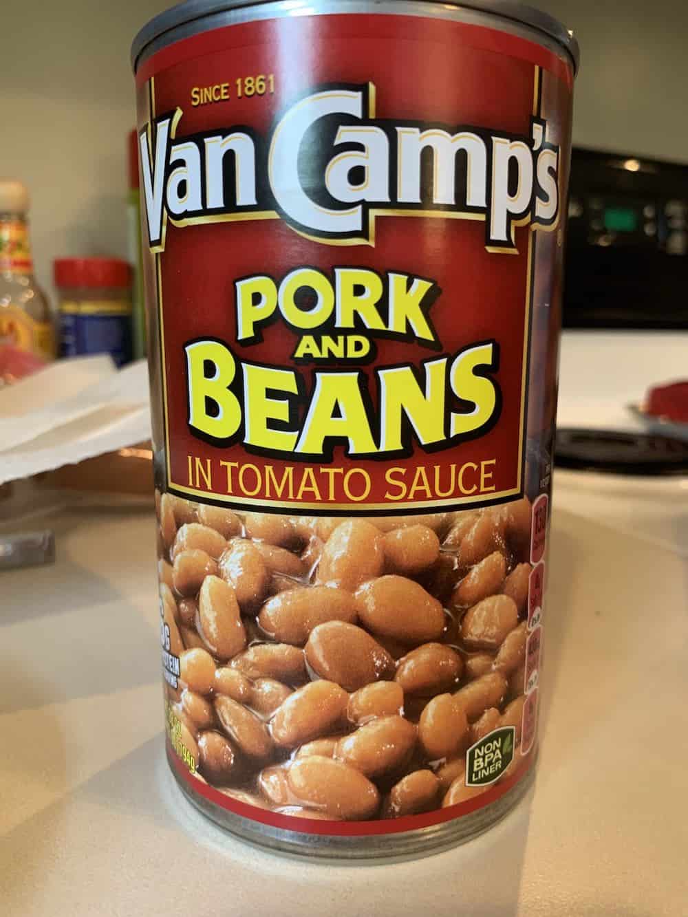 a can of pork and beans