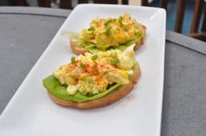 smoked egg salad sandwich