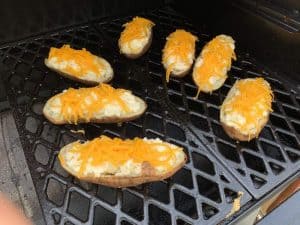 smoking twice baked potatoes
