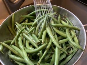 washing green beans