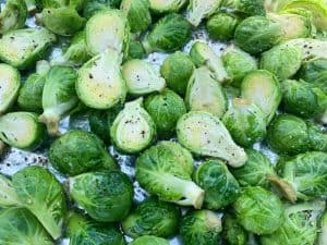 seasoned raw brussel sprouts for smoking