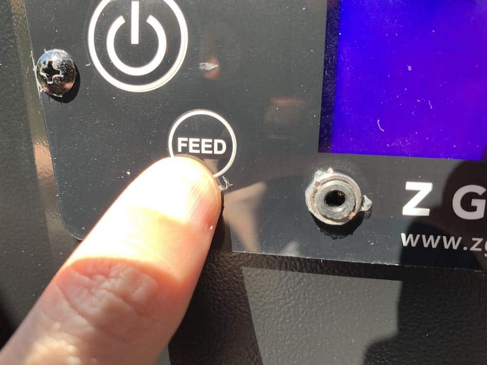 the feed button a z grills pellet grill control panel