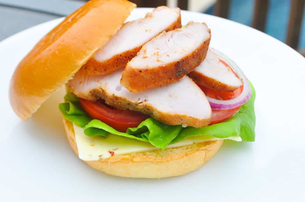 a smoked turkey sandwich
