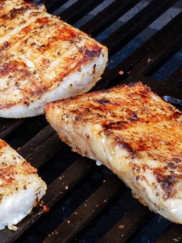 smoked mahi mahi on a pellet grill