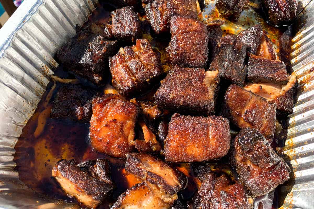 chunks of pork belly that have been rendered until tender