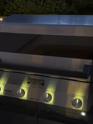 Monument Grills Eminence 405 Gas Grill at Night